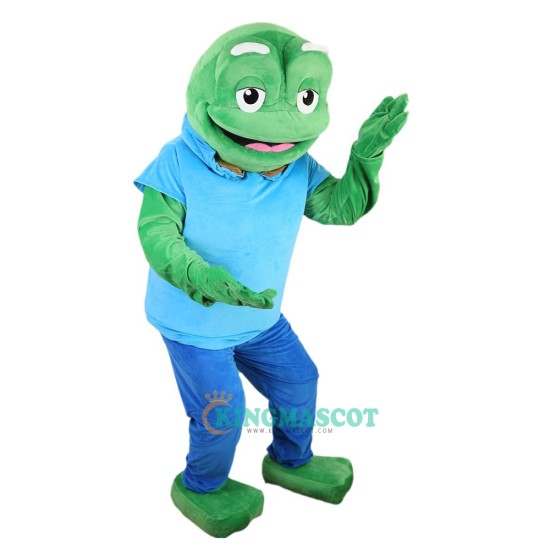 Sport Green Frog Cartoon Uniform, Sport Green Frog Cartoon Mascot Costume