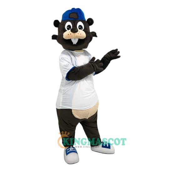 Sports Brown Beaver Castor Cartoon Uniform, Sports Brown Beaver Castor Cartoon Mascot Costume