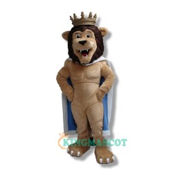 Lion Uniform, Crown Happy Lion Mascot Costume
