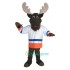 Handsome College Moose Uniform, Handsome College Moose Mascot Costume