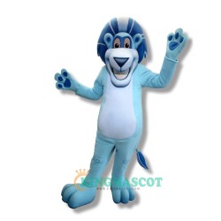 Lion Uniform, Blue Happy Lion Mascot Costume