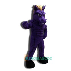 Mustang Uniform, Purple Power Mustang Mascot Costume