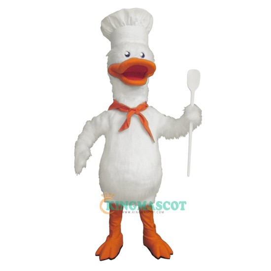 Plush White Duck Uniform, Plush White Duck Mascot Costume