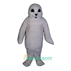 White Baby Seal Uniform, White Baby Seal Mascot Costume