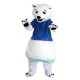 White Bear Cartoon Uniform, White Bear Cartoon Mascot Costume