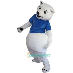 White Bear Cartoon Uniform, White Bear Cartoon Mascot Costume