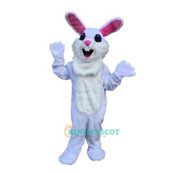 White Easter Bunny Cartoon Uniform, White Easter Bunny Cartoon Mascot Costume