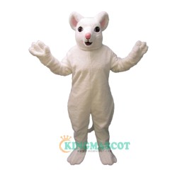 White Mouse Uniform, White Mouse Mascot Costume