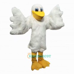 White Pelican Seabird Cartoon Uniform, White Pelican Seabird Cartoon Mascot Costume