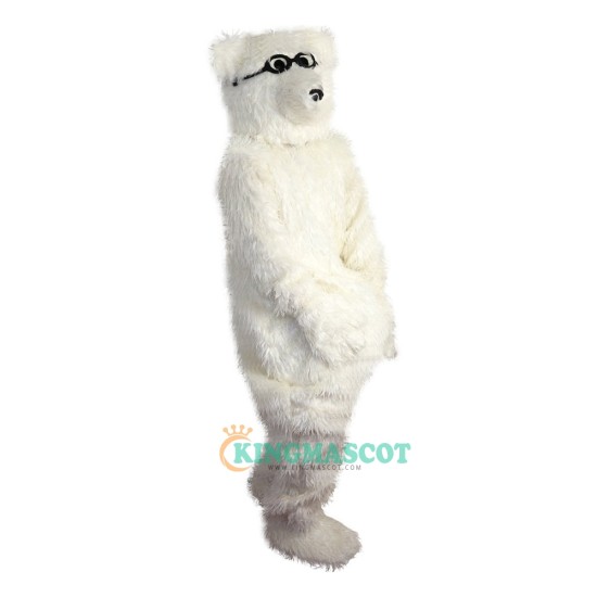 White Polar Bear Cartoon Uniform, White Polar Bear Cartoon Mascot Costume