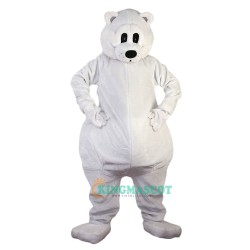 White Polar Bear Uniform, White Polar Bear Mascot Costume