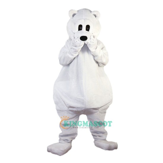 White Polar Bear Uniform, White Polar Bear Mascot Costume