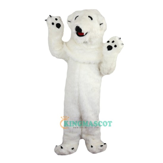 White Polar Bear Uniform, White Polar Bear Mascot Costume