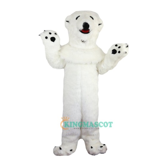 White Polar Bear Uniform, White Polar Bear Mascot Costume