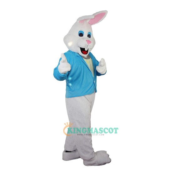 White Rabbit Bunny Cartoon Uniform, White Rabbit Bunny Cartoon Mascot Costume