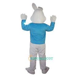 White Rabbit Bunny Cartoon Uniform, White Rabbit Bunny Cartoon Mascot Costume
