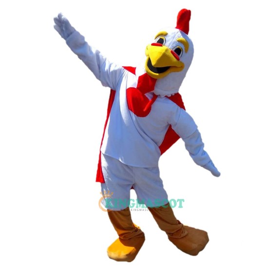 White big cock Uniform, White big cock Mascot Costume