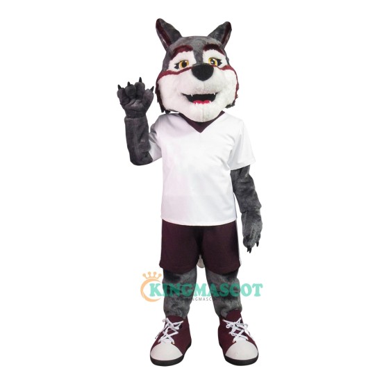 Friendly Handsome Wolf Uniform, Friendly Handsome Wolf Mascot Costume