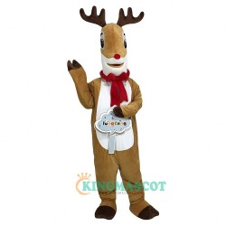 Yellow Brown Elk Deer Cartoon Uniform, Yellow Brown Elk Deer Cartoon Mascot Costume