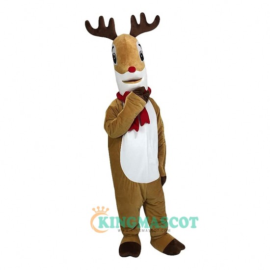 Yellow Brown Elk Deer Cartoon Uniform, Yellow Brown Elk Deer Cartoon Mascot Costume
