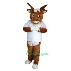 Yellow Brown Elk Moose Wapiti Cartoon Uniform, Yellow Brown Elk Moose Wapiti Cartoon Mascot Costume