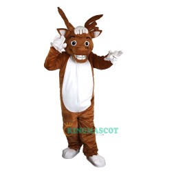 Yellow Brown Elk Moose Wapiti Cartoon Uniform, Yellow Brown Elk Moose Wapiti Cartoon Mascot Costume