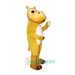 Yellow Hippo Uniform, Yellow Hippo Mascot Costume
