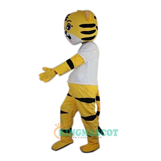 Yellow Sport Tiger Uniform, Yellow Sport Tiger Mascot Costume